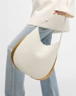 Image 2 of 6: Benedetta Bruzziches Amalia Metal Leather Hobo Bag