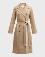 Image 2 of 6: L'Agence Venus Trench Coat with Contrast Trim