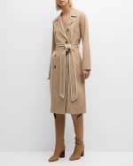 Image 5 of 6: L'Agence Venus Trench Coat with Contrast Trim