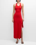 Image 2 of 6: SIMONMILLER Junjo Backless Midi Halter Dress