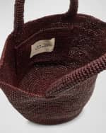 Image 5 of 6: Manebi Summer Medium Raffia Beach Tote Bag