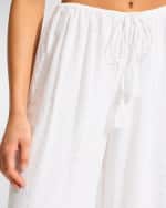 Image 4 of 4: Seafolly Broderie Drawstring Pants