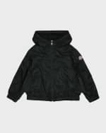 Image 4 of 6: Moncler Girl's Owara Hooded Rain Jacket, Size 8-14