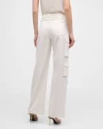Image 4 of 6: Alice + Olivia Olympia Mid-Rise Baggy Cargo Pants