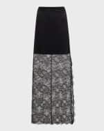 Image 2 of 7: Alice + Olivia Iyanna Lace Midi Skirt