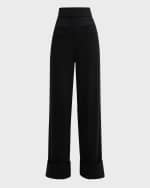 Image 1 of 6: Co High-Rise Welt Pocket Wide-Leg Trousers