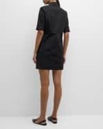 Image 3 of 6: Co Short-Sleeve Patch-Pocket Collared Tunic Shirt