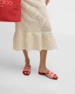 Image 2 of 6: Jimmy Choo Nako Logo Flat Slide Sandals