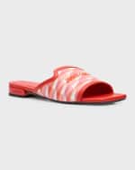 Image 5 of 6: Jimmy Choo Nako Logo Flat Slide Sandals