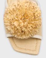 Image 4 of 6: Jimmy Choo Nako Pom Flat Slide Sandals