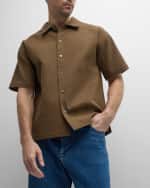 Image 4 of 6: FRAME Men's Waffle Textured Sport Shirt