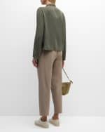Image 3 of 6: Eileen Fisher Stand-Collar Faux Suede Jacket