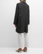 Image 4 of 6: Eileen Fisher Shawl-Collar Open-Front Kimono Coat
