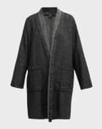 Image 1 of 6: Eileen Fisher Shawl-Collar Open-Front Kimono Coat