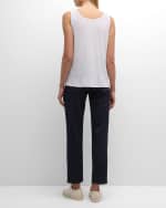 Image 3 of 6: Eileen Fisher Scoop-Neck Linen Jersey Tank