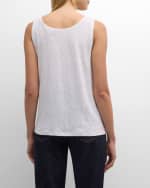 Image 4 of 6: Eileen Fisher Scoop-Neck Linen Jersey Tank