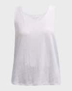 Image 1 of 6: Eileen Fisher Scoop-Neck Linen Jersey Tank