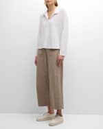 Image 5 of 6: Eileen Fisher Boxy Organic Cotton Jersey Top