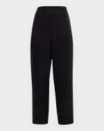 Image 2 of 6: Eileen Fisher Petite Cropped Straight-Leg Silk Pants