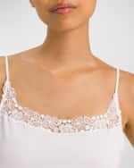 Image 5 of 5: Hanro Michelle Lace-Trim Supima Cotton Chemise