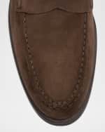 Image 3 of 5: Tod's Men's Suede Mocassin Penny Loafers