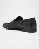 Image 2 of 5: Tod's Men's Stamped-Logo Leather Penny Loafers