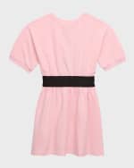 Image 5 of 6: Dolce&Gabbana Girl's Logo Waistband Jersey Dress, Size 8-14