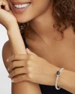 Image 2 of 5: LAGOS Luna Sterling Silver and 18K Gold Caviar Beaded Bracelet with Black Pearl