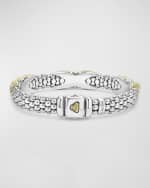 Image 5 of 5: LAGOS Sterling Silver and 18K Embrace Diamond Pave Rope Bracelet