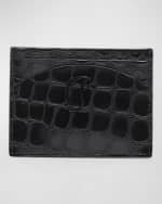 Image 1 of 3: Christian Louboutin Loubi54 Card Holder in Alligator Embossed Leather
