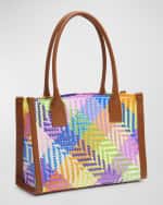 Image 2 of 4: Christian Louboutin By My Side EW Small Tote in Woven Recycled Plastic