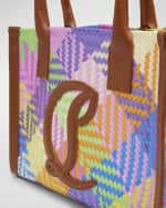 Image 4 of 4: Christian Louboutin By My Side EW Small Tote in Woven Recycled Plastic