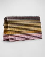 Image 4 of 6: Christian Louboutin Loubi54 Wallet on Chain in Strass Crepe Satin