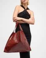 Image 2 of 6: Christian Louboutin Le 54 Tote in Alligator Embossed Leather