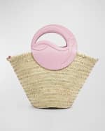 Image 1 of 4: Christian Louboutin Biloumoon Basket in Woven Straw