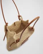 Image 5 of 6: Christian Louboutin By My Side Beach Tote in Raffia with Leather Logo