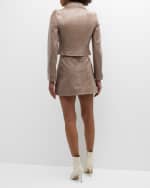 Image 3 of 7: Courreges Re-Edition Checked Print Vinyl Short Jacket