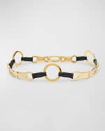 Image 1 of 2: Streets Ahead Golden Ring Flexible Zinc & Leather Belt