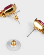 Image 3 of 5: Oscar de la Renta Crystal Drop Earrings