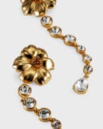 Image 4 of 5: Oscar de la Renta Poppy Champagne Crystal Earrings