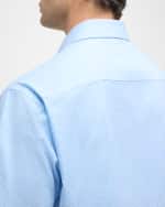 Image 4 of 6: Peter Millar Men's Geo Petals Performance Poplin Short-Sleeve Shirt