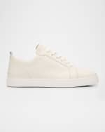 Image 1 of 6: Christian Louboutin Men's Louis Junior Leather Low-Top Sneakers