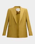 Image 1 of 7: Lafayette 148 New York Open-Front Peak-Lapel Blazer