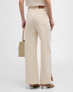 Image 4 of 5: Lafayette 148 New York Wyckoff High-Rise Straight-Leg Denim Jeans