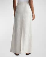 Image 3 of 5: Lafayette 148 New York Floral Jacquard Straight Maxi Skirt