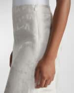 Image 5 of 5: Lafayette 148 New York Floral Jacquard Straight Maxi Skirt