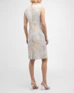 Image 4 of 6: Lafayette 148 New York Harpson Sleeveless Fern-Print Midi Dress