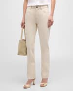 Image 2 of 6: Lafayette 148 New York Cropped Straight-Leg Denim Jeans