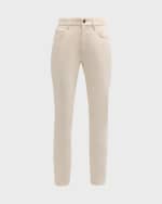 Image 1 of 6: Lafayette 148 New York Cropped Straight-Leg Denim Jeans
