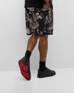 Image 2 of 6: Christian Louboutin Men's Jimmy Low-Top Nappa Leather Sneakers